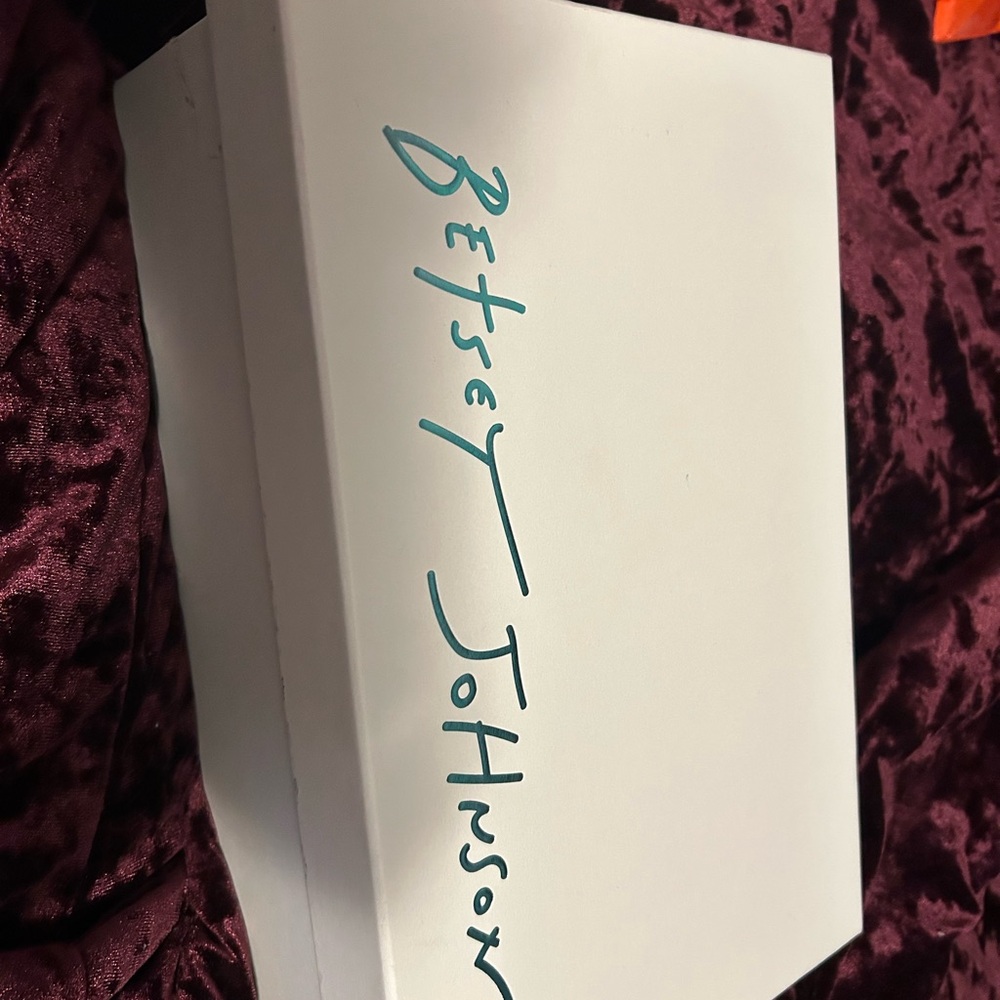 Betsey Johnson White Box with Teal Logo